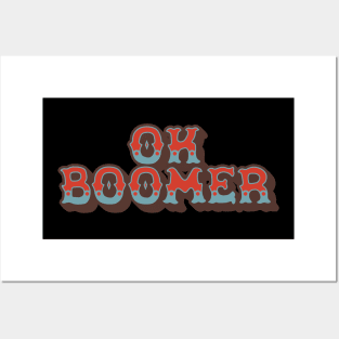 Ok Boomer Retro Vintage Type Design Posters and Art